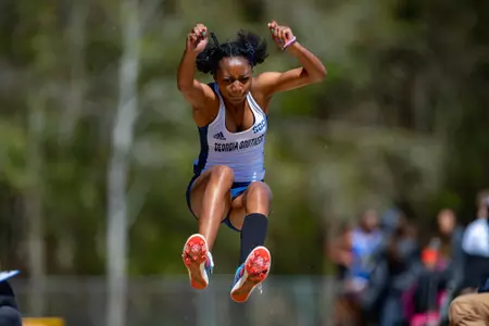 STATESBORO, GEORGIA - MARCH 12: Georgia Southern Track & Field plays host to the GATA Classic at Eagle Field on March 12, 2022 in Statesboro, Georgia