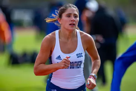STATESBORO, GEORGIA - MARCH 12: Georgia Southern Track & Field plays host to the GATA Classic at Eagle Field on March 12, 2022 in Statesboro, Georgia