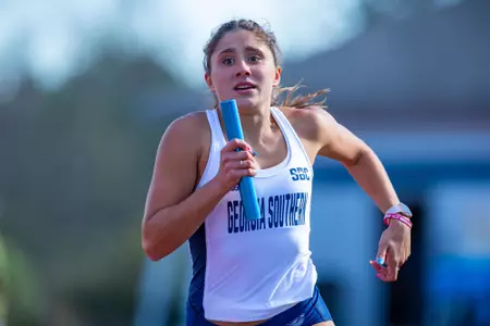 STATESBORO, GEORGIA - MARCH 12: Georgia Southern Track & Field plays host to the GATA Classic at Eagle Field on March 12, 2022 in Statesboro, Georgia