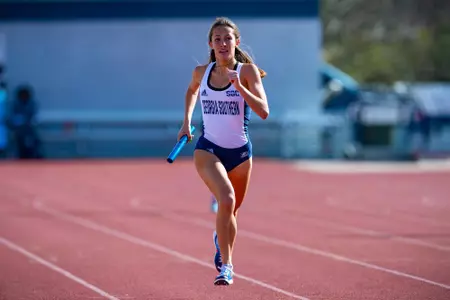 STATESBORO, GEORGIA - MARCH 12: Georgia Southern Track & Field plays host to the GATA Classic at Eagle Field on March 12, 2022 in Statesboro, Georgia