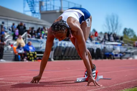 STATESBORO, GEORGIA - MARCH 12: Georgia Southern Track & Field plays host to the GATA Classic at Eagle Field on March 12, 2022 in Statesboro, Georgia