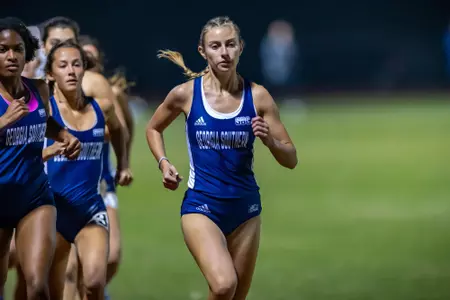 STATESBORO, GEORGIA - MARCH 11: Georgia Southern Track & Field plays host to the GATA Classic at Eagle Field on March 11, 2022 in Statesboro, Georgia