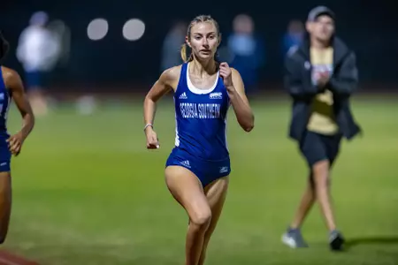 STATESBORO, GEORGIA - MARCH 11: Georgia Southern Track & Field plays host to the GATA Classic at Eagle Field on March 11, 2022 in Statesboro, Georgia