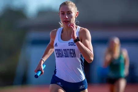 STATESBORO, GEORGIA - MARCH 12: Georgia Southern Track & Field plays host to the GATA Classic at Eagle Field on March 12, 2022 in Statesboro, Georgia
