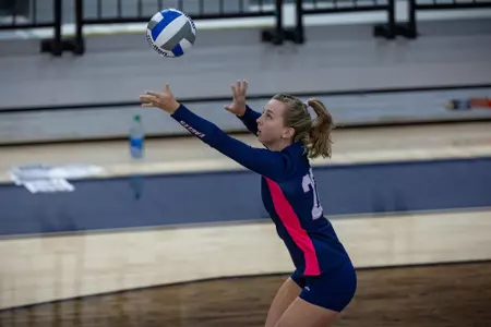 Georgia Southern defensive specialist Logan Jones (22) during the NCAA women’s volleyball game between Georgia Southern and Alcorn State at Hanner Fieldhouse on August 27, 2022 in Statesboro, Georgia. (Photograph by AJ Henderson / Georgia Southern Athletics)