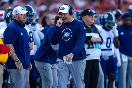 Bryan Ellis during the football game between Georgia Southern and Nebraska at Memorial Stadium on September 10, 2022 in Lincoln, Nebraska. (Photograph by AJ Henderson / Georgia Southern Athletics)