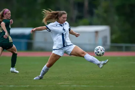 STATESBORO - AUGUST 21: Georgia Southern Womenâ??s Soccer faces the UAB Blazers on Eagle Field at the Erk Russell Athletic Park August 21, 2022 in Statesboro, Georgia.