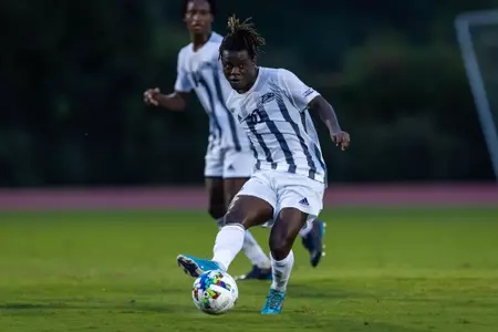 Georgia Southern forward/midfielder Samuel Odame (10) during the NCAA menâ??s soccer match between Georgia Southern and Charlotte at Eagle Field at the Erk Russell Athletic Park on September 4, 2022 in Statesboro, Georgia. (Photograph by AJ Henderson / Georgia Southern Athletics)