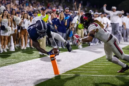 Game action during the second half the NCAA football game between Georgia Southern and Ball State at Allen E. Paulson Stadium on September 24, 2022 in Statesboro, Georgia. (Photograph by AJ Henderson / Georgia Southern Athletics)