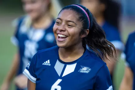 Georgia Southern forward/defender Bri Conley (6) during the NCAA womenâ??s soccer match between Georgia Southern and Texas State at Eagle Field at the Erk Russell Athletic Park on September 22, 2022 in Statesboro, Georgia. (Photograph by AJ Henderson / Georgia Southern Athletics)