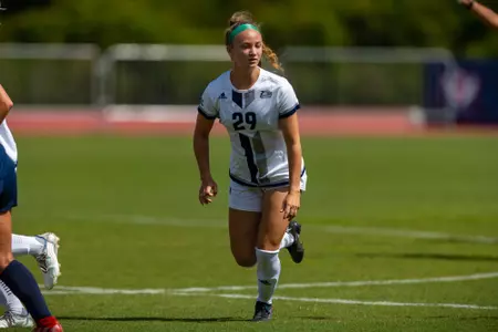 STATESBORO - AUGUST 13: Georgia Southern Womenâ??s Soccer faces Charleston Southern in an Exhibition Match on Eagle Field at Erk Russell Athletic Park on August 13, 2022 in Statesboro, Georgia.