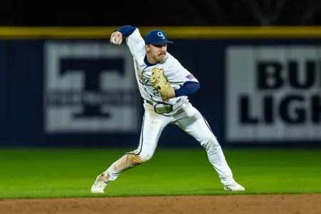 Georgia Southern infielder Blake Evans (23) during the NCAA baseball game between Georgia Southern and Kennesaw State at Jack Stallings Field at J.I. Clements Stadium on March 14, 2023 in Statesboro, Georgia. (Photograph by AJ Henderson / Georgia Southern Athletics)