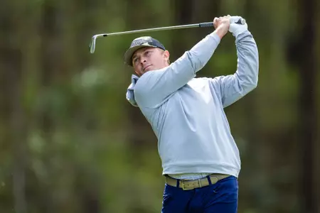 Georgia Southern fifth year Ben Carr round two of the 2023 Schenkel Invitational at Forest Heights Country Club on March 17, 2023 in Statesboro, Georgia. (Photograph by AJ Henderson / Georgia Southern Athletics)