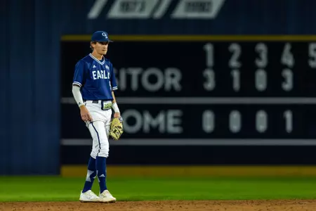 Game action during the NCAA baseball game between Georgia Southern and Georgia at Jack Stallings Field at J.I. Clements Stadium on March 8, 2023 in Statesboro, Georgia. (Photograph by AJ Henderson / Georgia Southern Athletics)