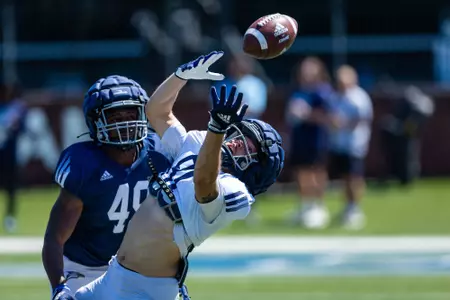 2023 Georgia Southern Football spring scrimmage #2 at Allen E. Paulson Stadium on April 15, 2023 in Statesboro, Georgia. (Photograph by AJ Henderson / Georgia Southern Athletics)