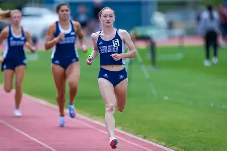Georiga Southern junior Megan Bolton during the Georgia Southern Track & Field Classic at Eagle Track at Erk Russell Athletic Park on April 29, 2023 in Statesboro, Georgia. (Photograph by AJ Henderson / Georgia Southern Athletics)