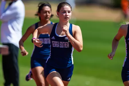 Georgia Southern sophomore Reese Connelly during the Georgia Southern Track & Field Classic at Eagle Track at Erk Russell Athletic Park on April 29, 2023 in Statesboro, Georgia. (Photograph by AJ Henderson / Georgia Southern Athletics)