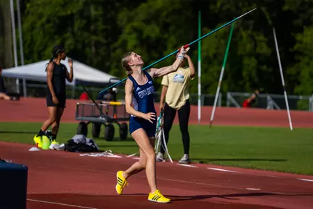 Georgia Southern junior MaKenna Hillmer during the Georgia Southern Track & Field Classic at Eagle Track at Erk Russell Athletic Park on April 29, 2023 in Statesboro, Georgia. (Photograph by AJ Henderson / Georgia Southern Athletics)