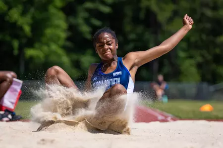 Georgia Southern freshman Kennedy Hood during the Georgia Southern Track & Field Classic at Eagle Track at Erk Russell Athletic Park on April 29, 2023 in Statesboro, Georgia. (Photograph by AJ Henderson / Georgia Southern Athletics)