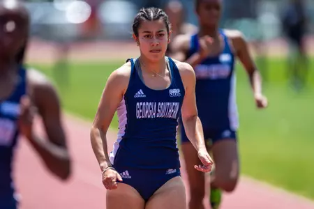 Georgia Southern freshman Montse Rodriguez during the Georgia Southern Track & Field Classic at Eagle Track at Erk Russell Athletic Park on April 29, 2023 in Statesboro, Georgia. (Photograph by AJ Henderson / Georgia Southern Athletics)