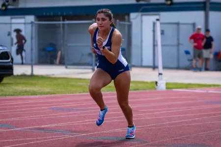 Georgia Southern junior Isabel Ptacek during the Georgia Southern Track & Field Classic at Eagle Track at Erk Russell Athletic Park on April 29, 2023 in Statesboro, Georgia. (Photograph by AJ Henderson / Georgia Southern Athletics)