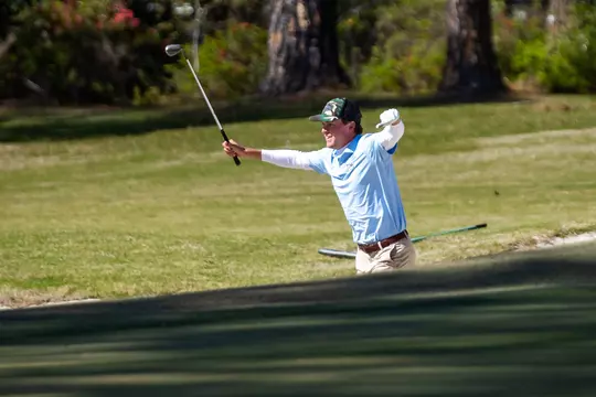 Georgia Southern fifth year Wilson Andress during round three of the 2023 Schenkel Invitational at Forest Heights Country Club on March 17, 2023 in Statesboro, Georgia. (Photograph by AJ Henderson / Georgia Southern Athletics)