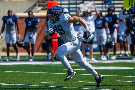 Georgia Southern football practice at Allen E. Paulson Stadium on August 19, 2023 in Statesboro, Georgia. (Photograph by AJ Henderson / Georgia Southern Athletics)