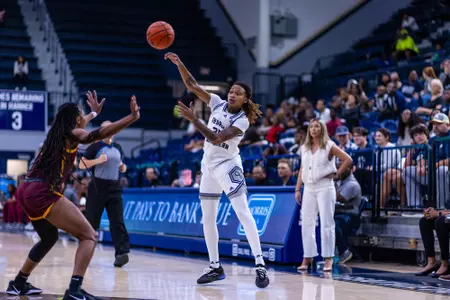 Georgia Southern junior forward Deannasty Smith (23) during the NCAA women’s basketball game between Georgia Southern and Bethune-Cookman at Hanner Fieldhouse on November 12, 2024 in Statesboro, Georgia. (Photograph by AJ Henderson / Georgia Southern Athletics)