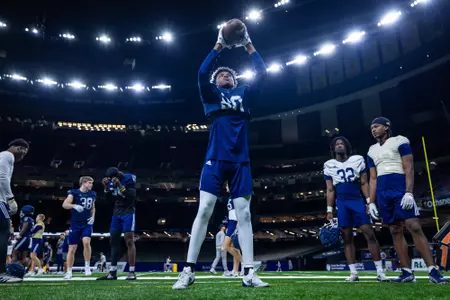 Georgia Southern Football practices prior to the New Orleans Bowl on December 17, 2024 in New Orleans, Louisiana. (Photograph by AJ Henderson / Georgia Southern Athletics)