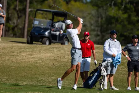 Hogan Ingram during day three of the 2024 Schenkel Invitational at Forest Heights Country Club on March 16, 2024 in Statesboro, Georgia. (Photograph by AJ Henderson / Georgia Southern Athletics)