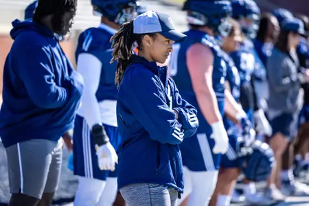 Georgia Southern Football opens Spring Practice before the 2024 season at Allen E. Paulson Stadium on March 19, 2024 in Statesboro, Georgia. (Photograph by AJ Henderson / Georgia Southern Athletics)