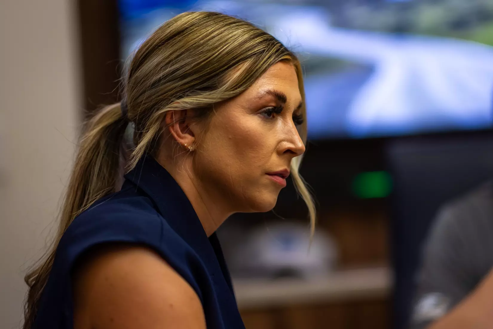Georgia Southern Athletics introduces Hana Haden as the new Women’s Basketball Head Coach at Hanner Fieldhouse on April 2, 2024 in Statesboro, Georgia. (Photograph by AJ Henderson / Georgia Southern Athletics)