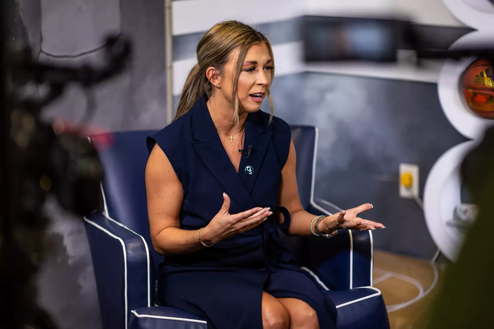 Georgia Southern Athletics introduces Hana Haden as the new Women’s Basketball Head Coach at Hanner Fieldhouse on April 2, 2024 in Statesboro, Georgia. (Photograph by AJ Henderson / Georgia Southern Athletics)