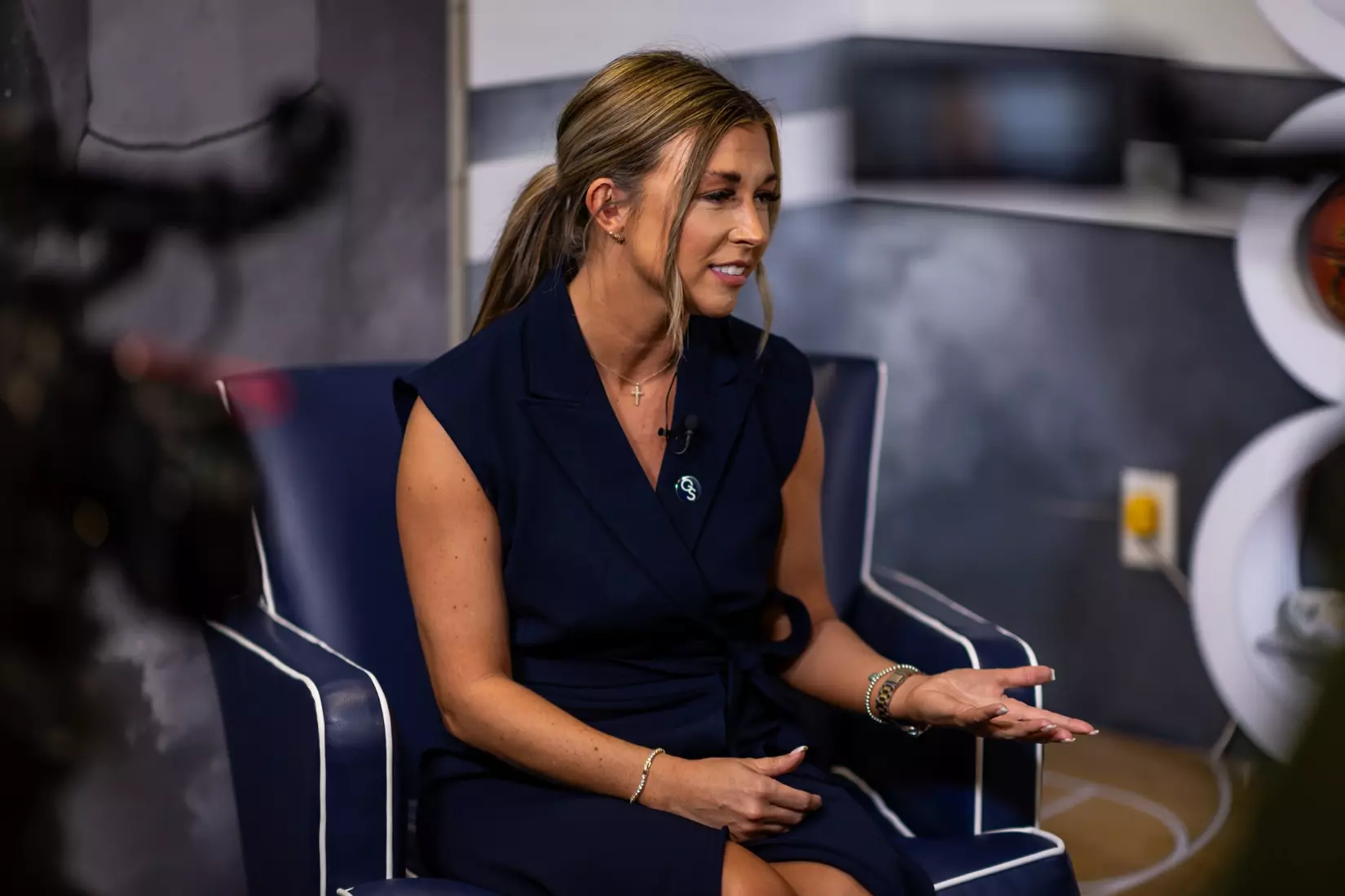 Georgia Southern Athletics introduces Hana Haden as the new Women’s Basketball Head Coach at Hanner Fieldhouse on April 2, 2024 in Statesboro, Georgia. (Photograph by AJ Henderson / Georgia Southern Athletics)