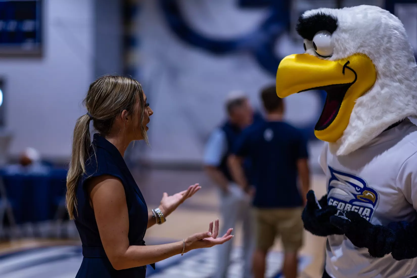 Georgia Southern Athletics introduces Hana Haden as the new Women’s Basketball Head Coach at Hanner Fieldhouse on April 2, 2024 in Statesboro, Georgia. (Photograph by AJ Henderson / Georgia Southern Athletics)