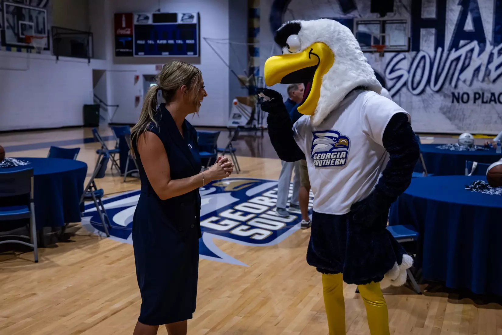 Georgia Southern Athletics introduces Hana Haden as the new Women’s Basketball Head Coach at Hanner Fieldhouse on April 2, 2024 in Statesboro, Georgia. (Photograph by AJ Henderson / Georgia Southern Athletics)
