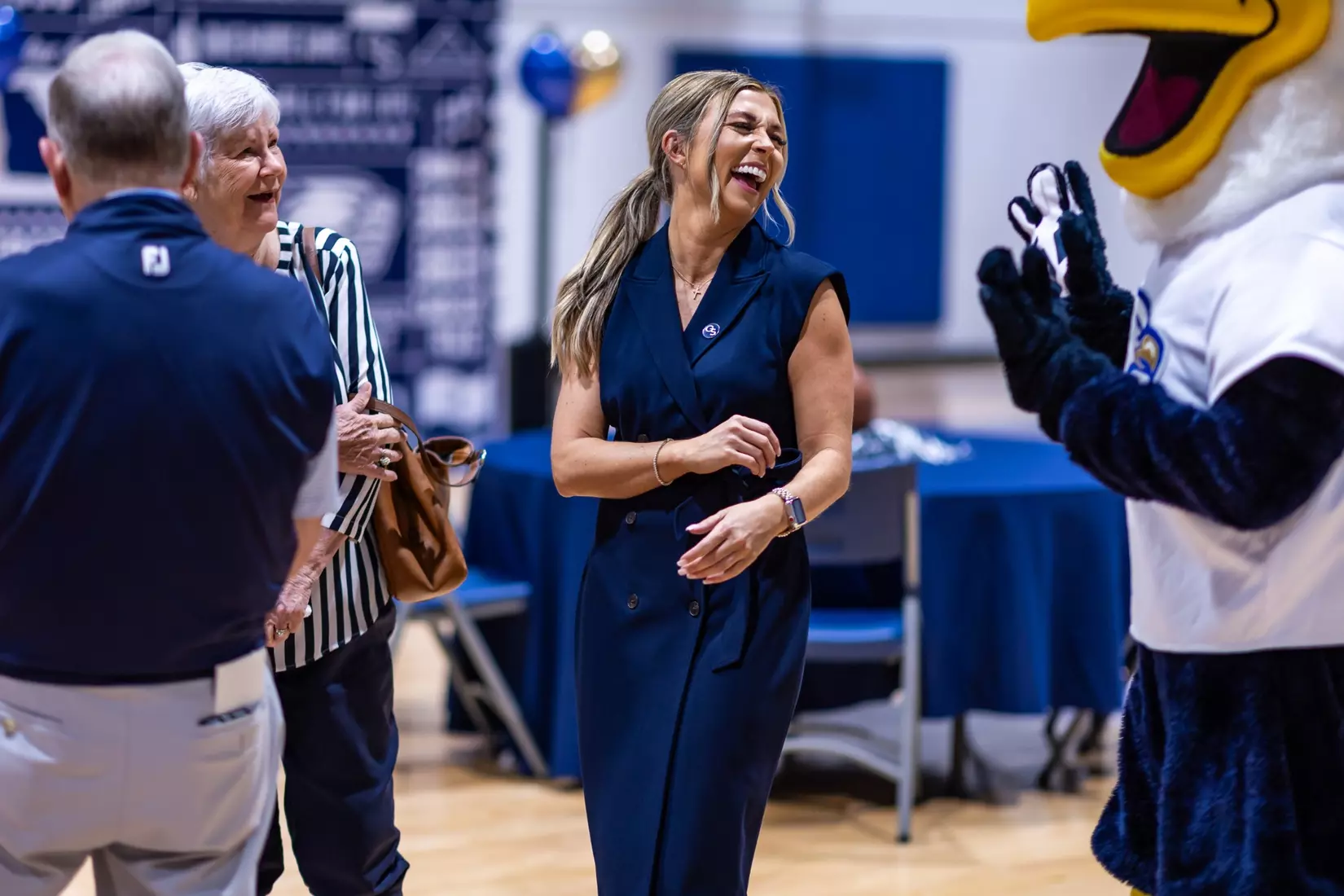 Georgia Southern Athletics introduces Hana Haden as the new Women’s Basketball Head Coach at Hanner Fieldhouse on April 2, 2024 in Statesboro, Georgia. (Photograph by AJ Henderson / Georgia Southern Athletics)
