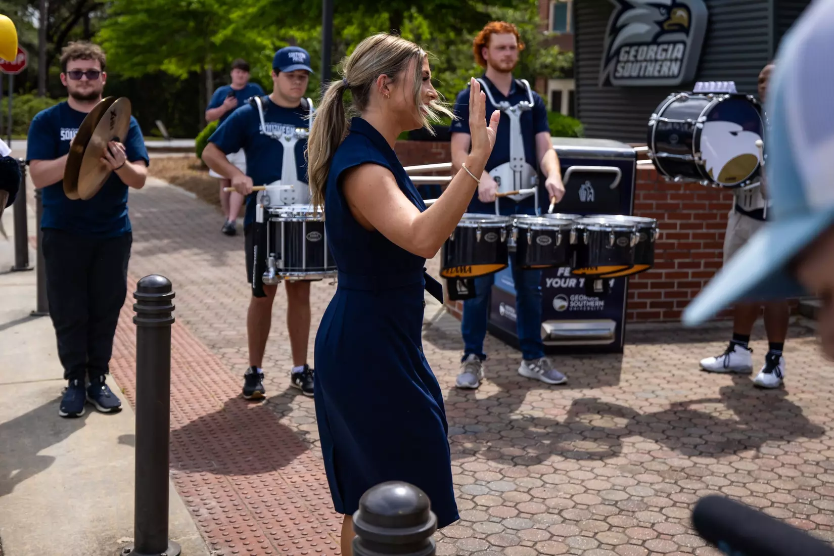 Georgia Southern Athletics introduces Hana Haden as the new Women’s Basketball Head Coach at Hanner Fieldhouse on April 2, 2024 in Statesboro, Georgia. (Photograph by AJ Henderson / Georgia Southern Athletics)