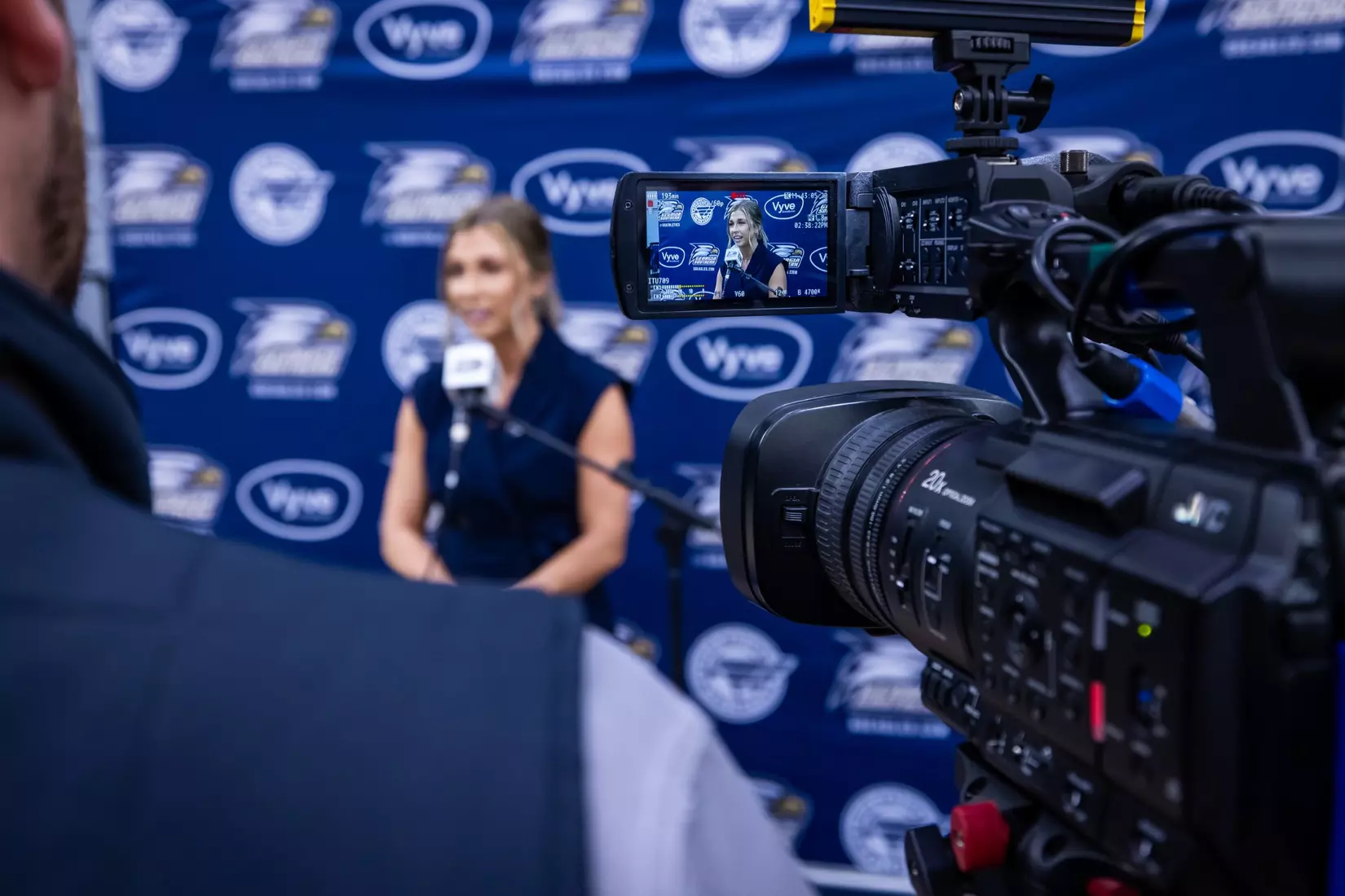 Georgia Southern Athletics introduces Hana Haden as the new Women’s Basketball Head Coach at Hanner Fieldhouse on April 2, 2024 in Statesboro, Georgia. (Photograph by AJ Henderson / Georgia Southern Athletics)