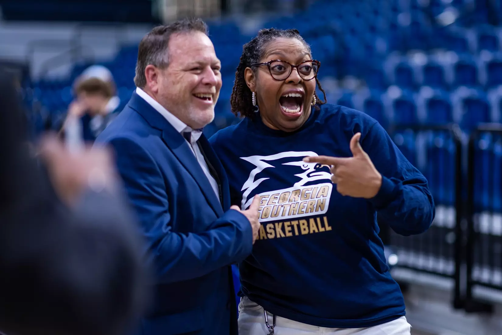 Georgia Southern Athletics introduces Hana Haden as the new Women’s Basketball Head Coach at Hanner Fieldhouse on April 2, 2024 in Statesboro, Georgia. (Photograph by AJ Henderson / Georgia Southern Athletics)