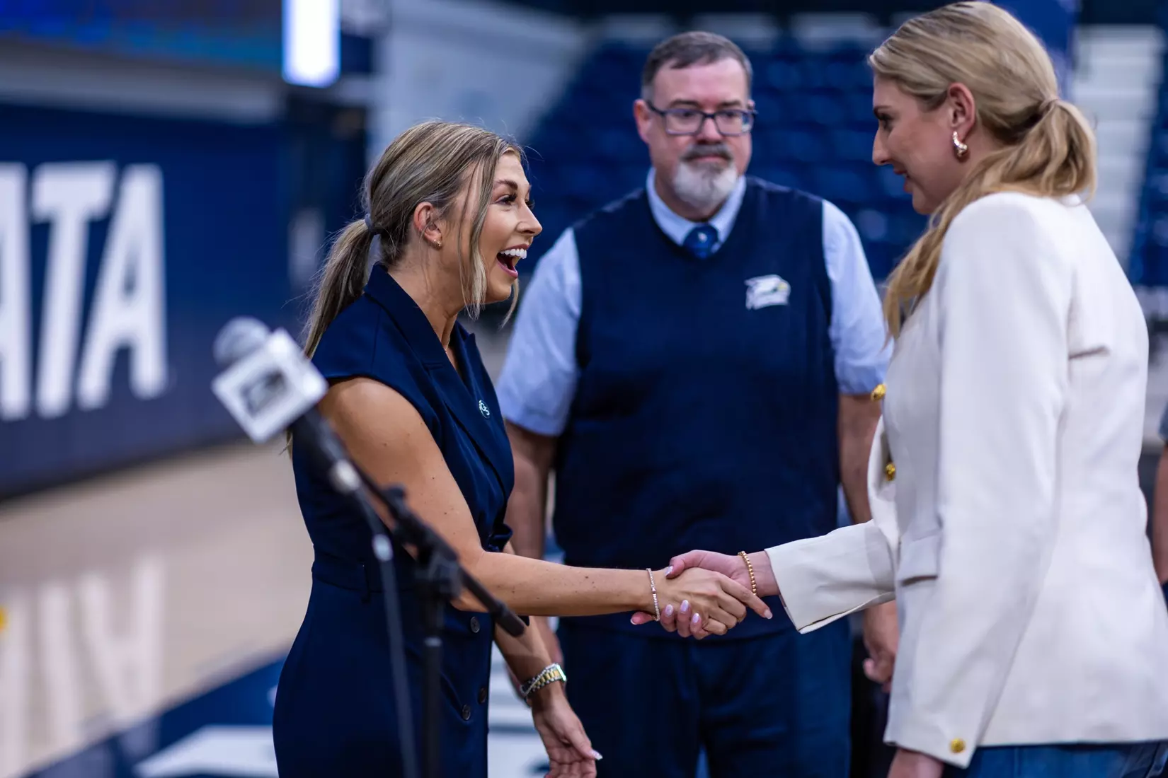 Georgia Southern Athletics introduces Hana Haden as the new Women’s Basketball Head Coach at Hanner Fieldhouse on April 2, 2024 in Statesboro, Georgia. (Photograph by AJ Henderson / Georgia Southern Athletics)