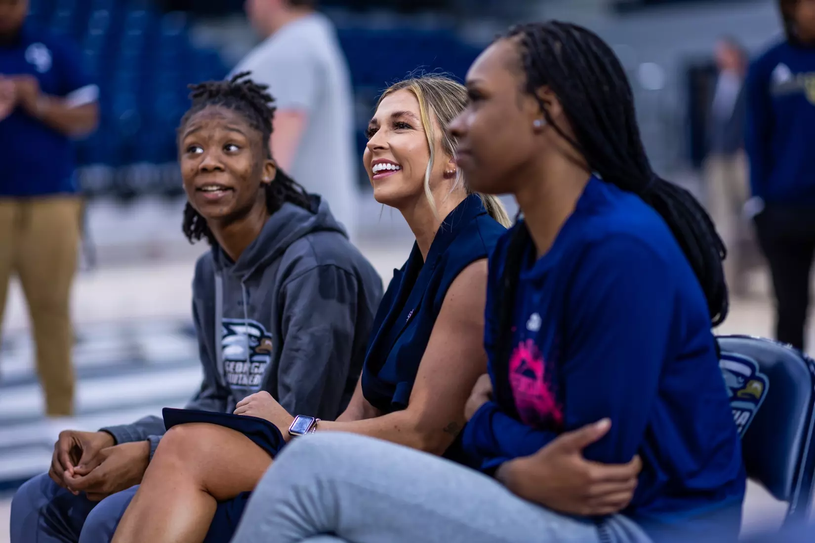 Georgia Southern Athletics introduces Hana Haden as the new Women’s Basketball Head Coach at Hanner Fieldhouse on April 2, 2024 in Statesboro, Georgia. (Photograph by AJ Henderson / Georgia Southern Athletics)