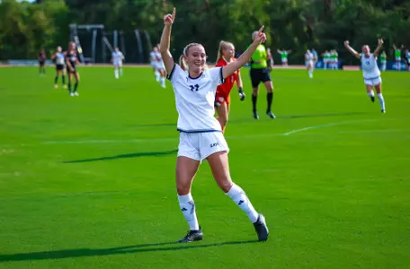 during the NCAA women’s soccer match between Georgia Southern and Mercer at Eagle Field at the Erk Russell Athletic Park on August 29, 2024 in Statesboro, Georgia. (Photograph by Akimba Agbohessou)