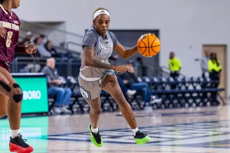 Georgia Southern fifth year guard Shanti Simmons (2) during the NCAA women’s basketball game between Georgia Southern and Texas State at Jack and Ruth Ann Hill Convocation Center on January 15, 2025 in Statesboro, Georgia. (Photograph by AJ Henderson / Georgia Southern Athletics)