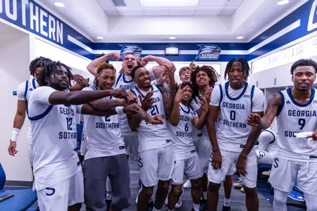 Team Celebration Lockerroom - UNC Asheville
