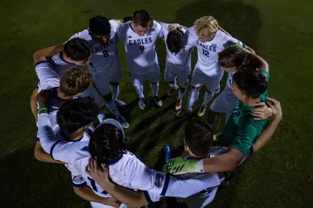 Georgia Southern team during the NCAA men’s soccer match between Georgia Southern and Kentucky at Bo Pitts Field on October 22, 2025 in Statesboro, Georgia. (Photograph by AJ Henderson / Georgia Southern Athletics)