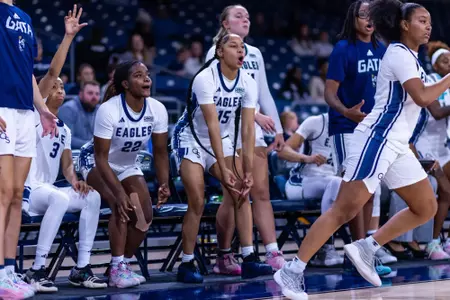 Georgia Southern junior guard Armani Cooke (15) during the NCAA women’s basketball game between Georgia Southern and Central Michigan at Jack and Ruth Ann Hill Convocation Center on November 3, 2025 in Statesboro, Georgia. (Photograph by AJ Henderson / Georgia Southern Athletics)