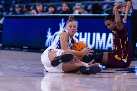 Georgia Southern junior forward Liv Fuller (12) during the NCAA women’s basketball game between Georgia Southern and Central Michigan at Jack and Ruth Ann Hill Convocation Center on November 3, 2025 in Statesboro, Georgia. (Photograph by AJ Henderson / Georgia Southern Athletics)