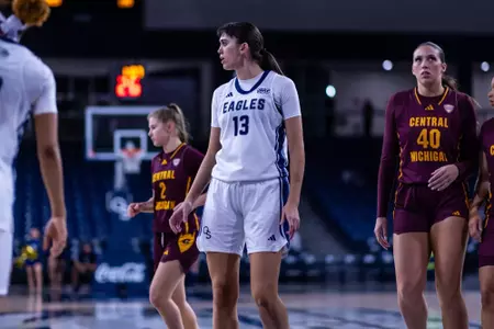 Georgia Southern junior center Courtenay Lee (13) during the NCAA women’s basketball game between Georgia Southern and Central Michigan at Jack and Ruth Ann Hill Convocation Center on November 3, 2025 in Statesboro, Georgia. (Photograph by AJ Henderson / Georgia Southern Athletics)