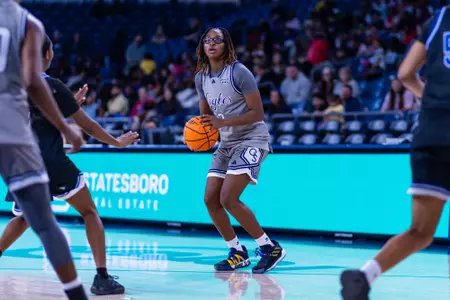 Georgia Southern freshman forward McKayla Hosley (23) during the NCAA women’s basketball game between Georgia Southern and Coastal Georgia at Jack and Ruth Ann Hill Convocation Center on December 12, 2025 in Statesboro, Georgia. (Photograph by AJ Henderson / Georgia Southern Athletics)